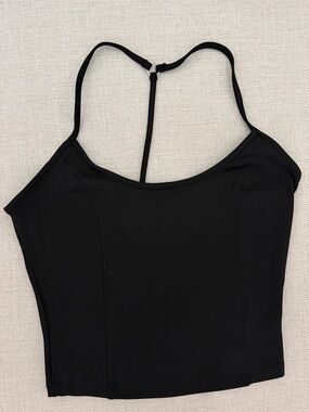 Victoria's Secret Black T-Back Camisole Crop Top